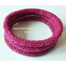 25 pcs Bundle Solid plain color rollover bracelets 